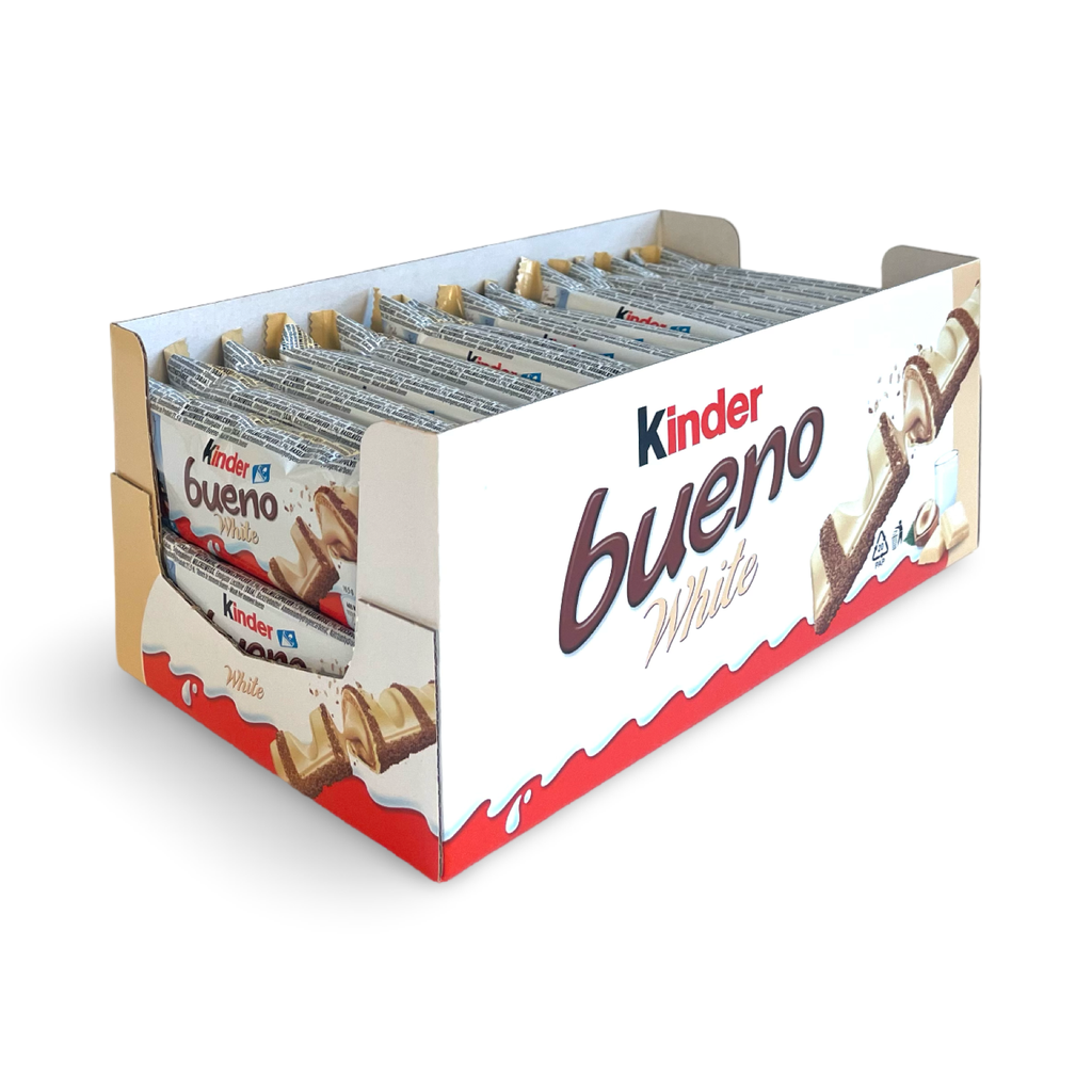 30x43g Barre Chocolatée Blanc Noisette Bueno