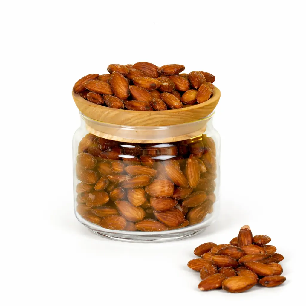 Salted and Grilled Brown Almonds
