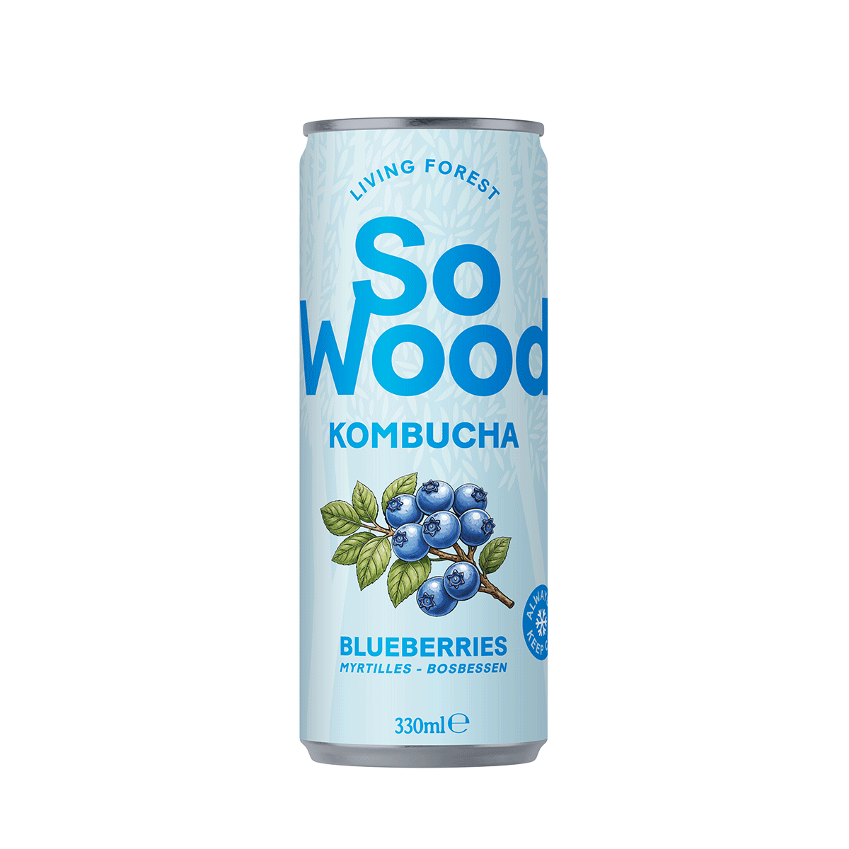 12x33cl Bosbessen Kombucha