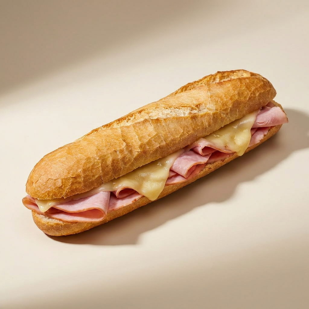 Ham en Kaas Broodje (Zonder Groentjes, Wit)