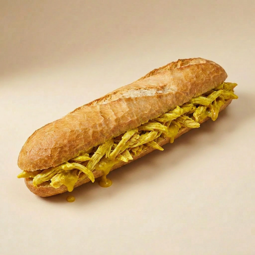 Kip Curry Broodje (Zonder Groentjes, Wit)