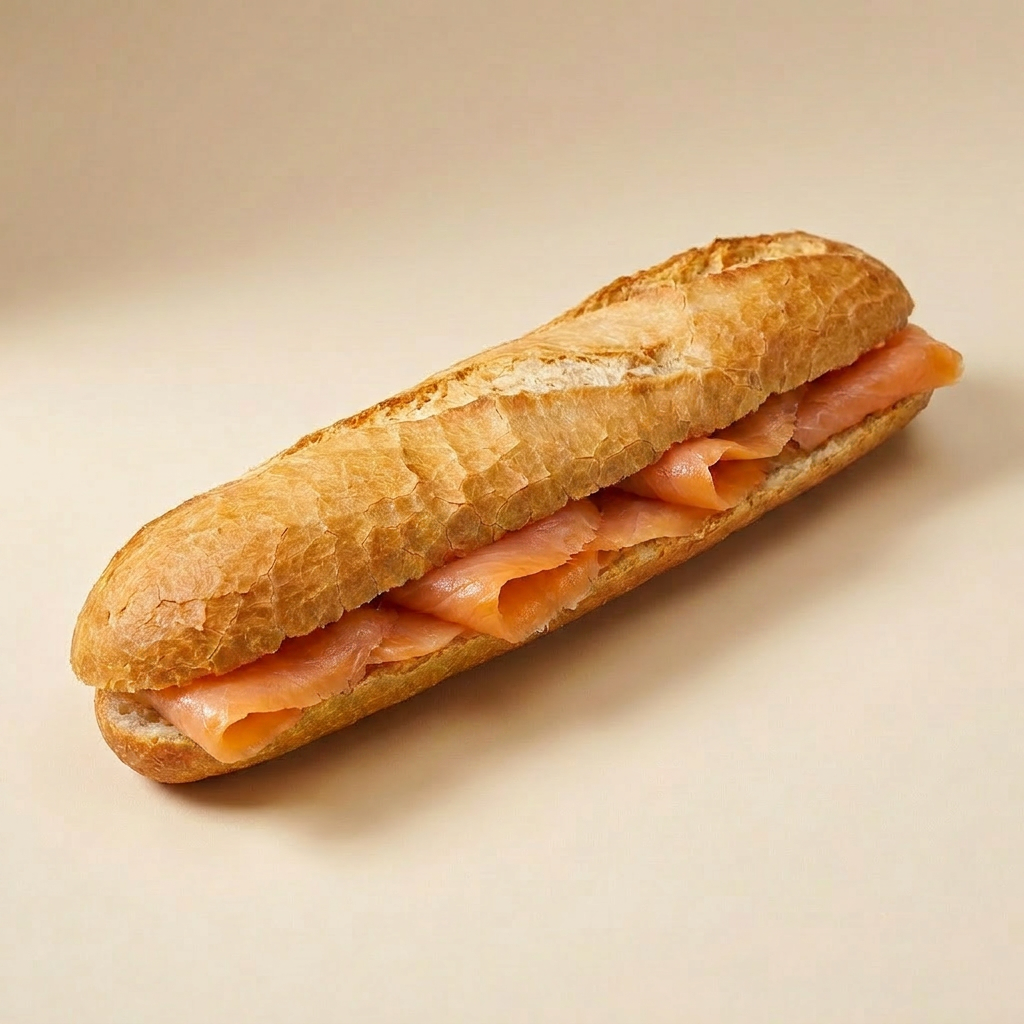Gerookte Zalm Broodje (Zonder Groentjes, Wit)
