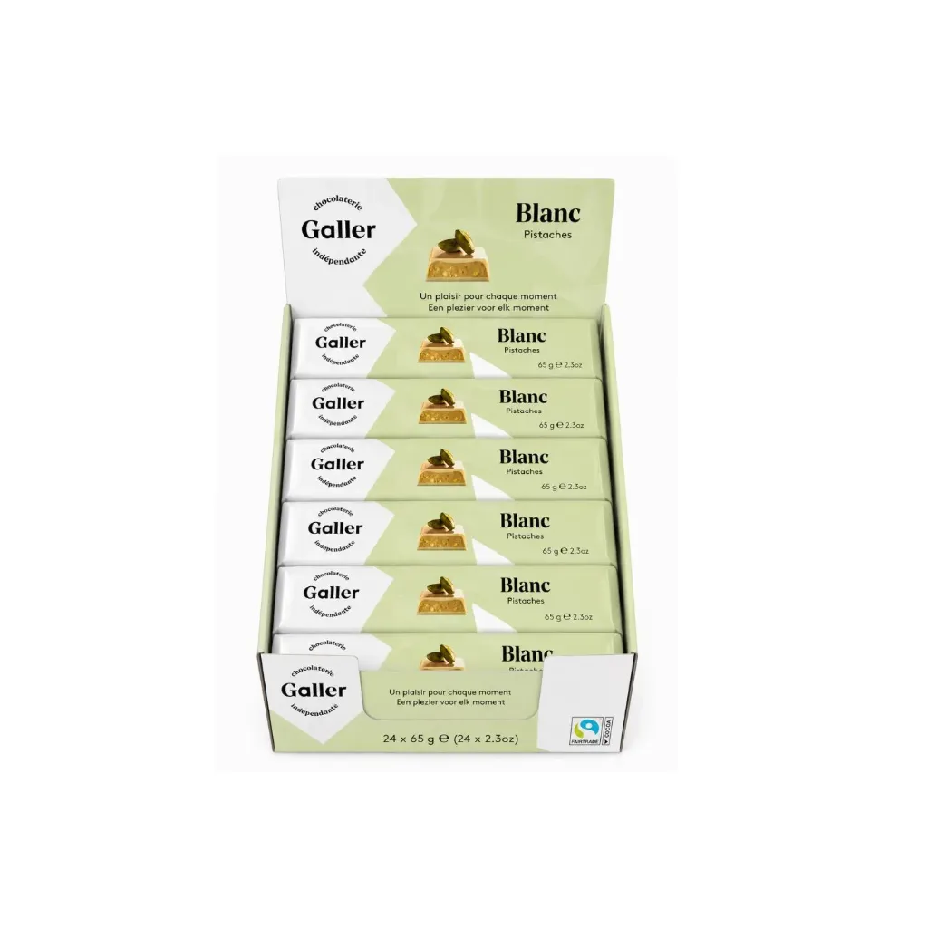 24x65g Pistache Witte Chocoladereep