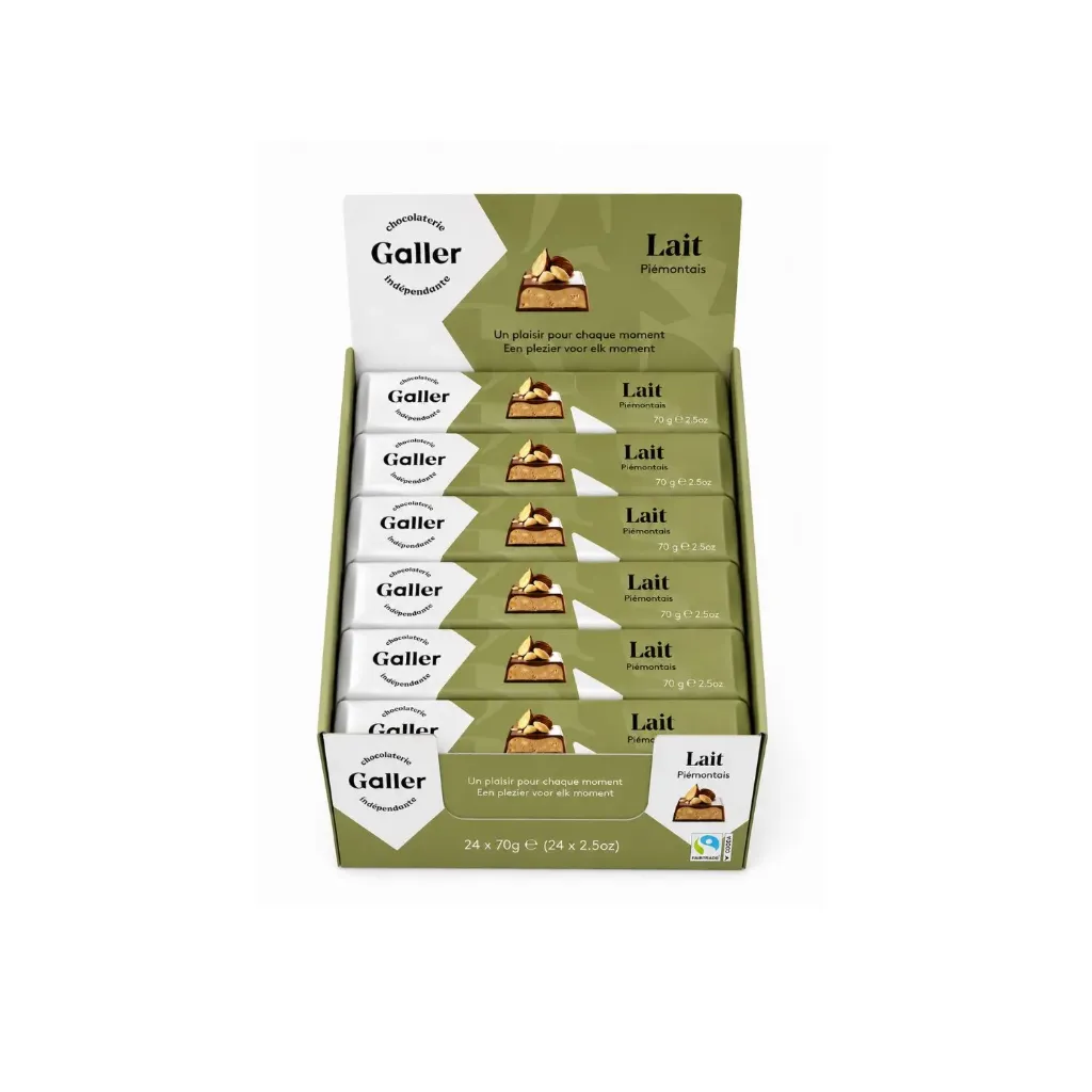 24x70g Piedmontese Milk Chocolate Bar